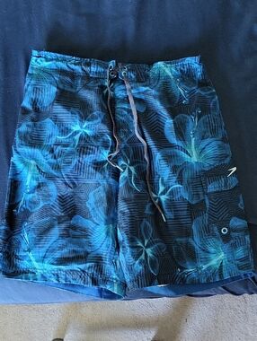 Speedo Blue Floral Swim Trunks